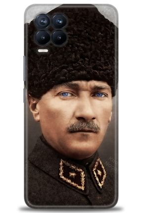Realme 8 Pro Kılıf Hd Baskılı Kılıf - Başkomutan Atatürk + Temperli Cam zmrm-8-pro-v-22-cm