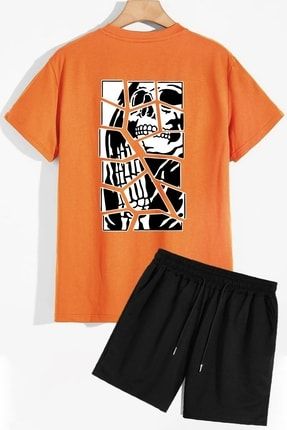 Unisex Anime Şort T-shirt Eşofman Takımı TSH-DECCAL-SHRT-DUZ