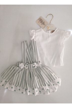 Babykids Kız Bebek Etekli Salopet Elbise 3949550