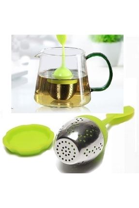 Silikon Paslanmaz Çelik Yaprak Çay Süzgeci Çay Kaşığı Demlik Topu Bitki Çayı Filtresi 15165