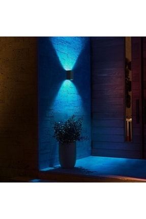 14 Watt Mavi Işık Ledli Modern Çift Yönlü Iç Ve Dış Mekan Bahçe Teras Duvar Apliği dop12768879igo