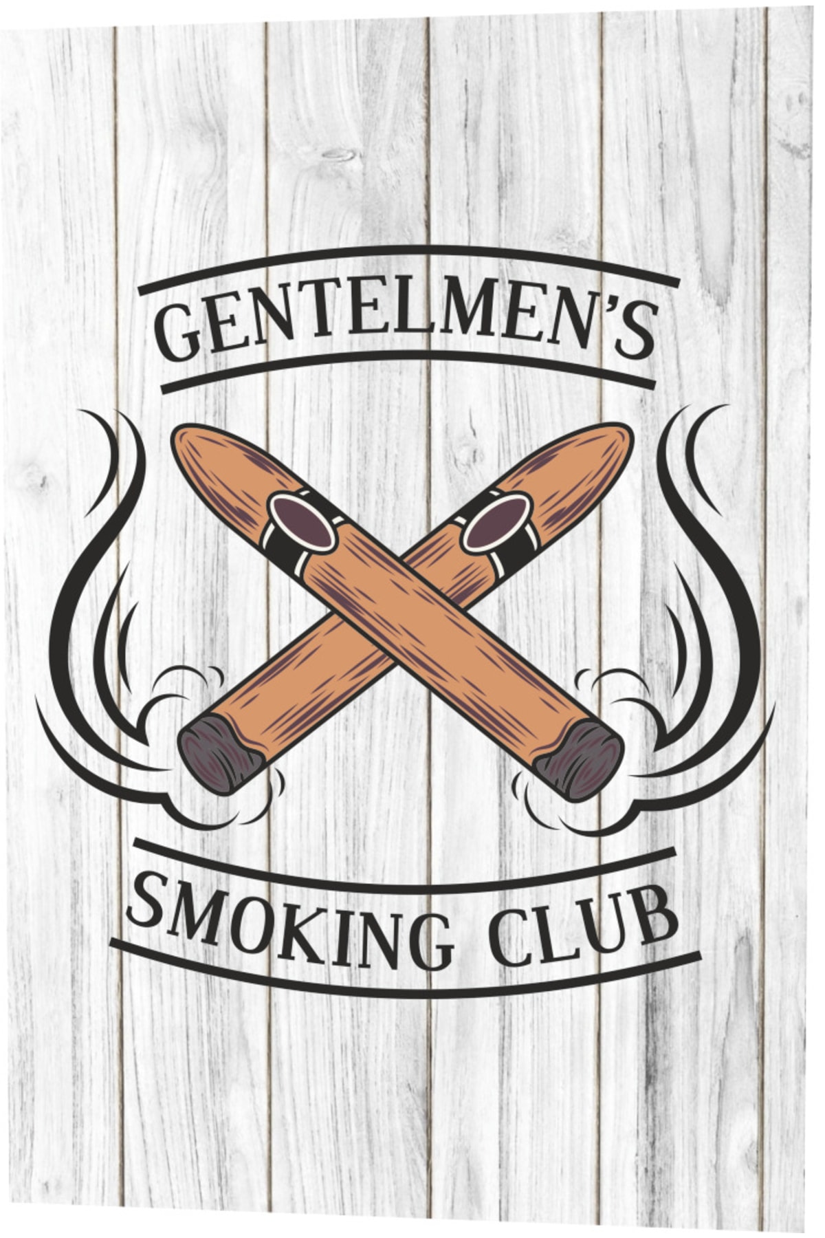 Gentleman's Club Cigar Wood Pattern Retro Vintage Wood Poster