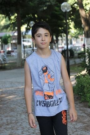 Cosba Kids Space Boys Baskılı Pamuklu Askılı Erkek Çocuk T-shirt C3225622