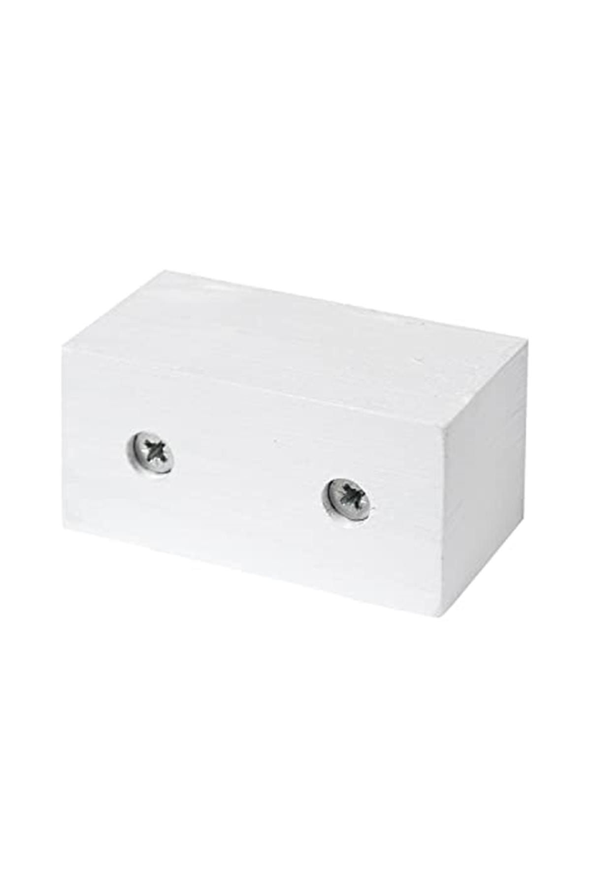 Masa Sandalye Mobilya Koltuk Ayak Yükseltici Takoz Ayak 4'lü Set Boy 4 Cm En 8 Cm Beyaz