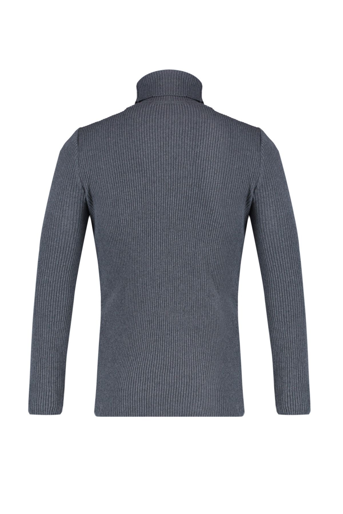 Trendyol Collection-Geräucherter Slim-Fit-Baumwollpullover mit doppeltem Rollkragenpullover – TMNAW20MG0031 9