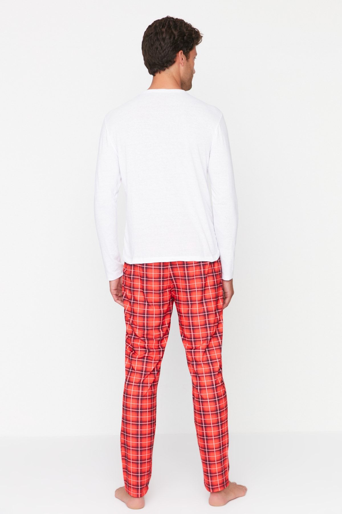 Trendyol Collection-Πολύχρωμες κανονικές πλεκτές πιτζάμες Οικογενειακός συνδυασμός TMNAW23PT00051 5