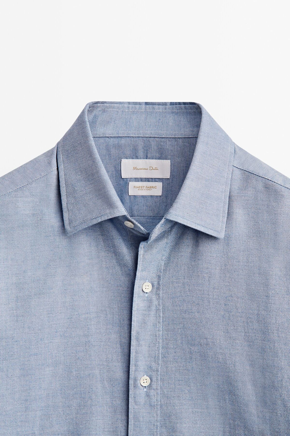 Slim Fit Dokulu Pamuklu Gömlek