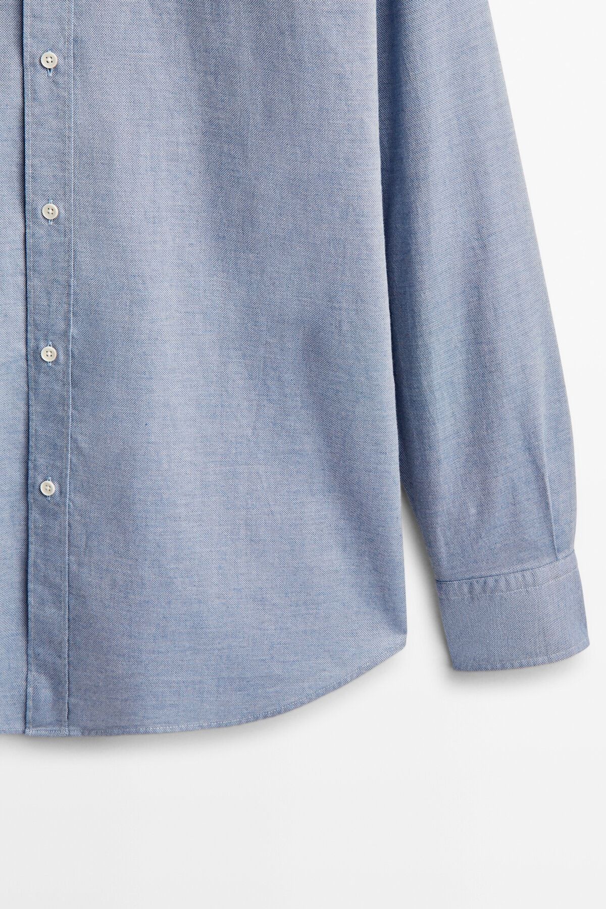 Slim Fit Dokulu Pamuklu Gömlek
