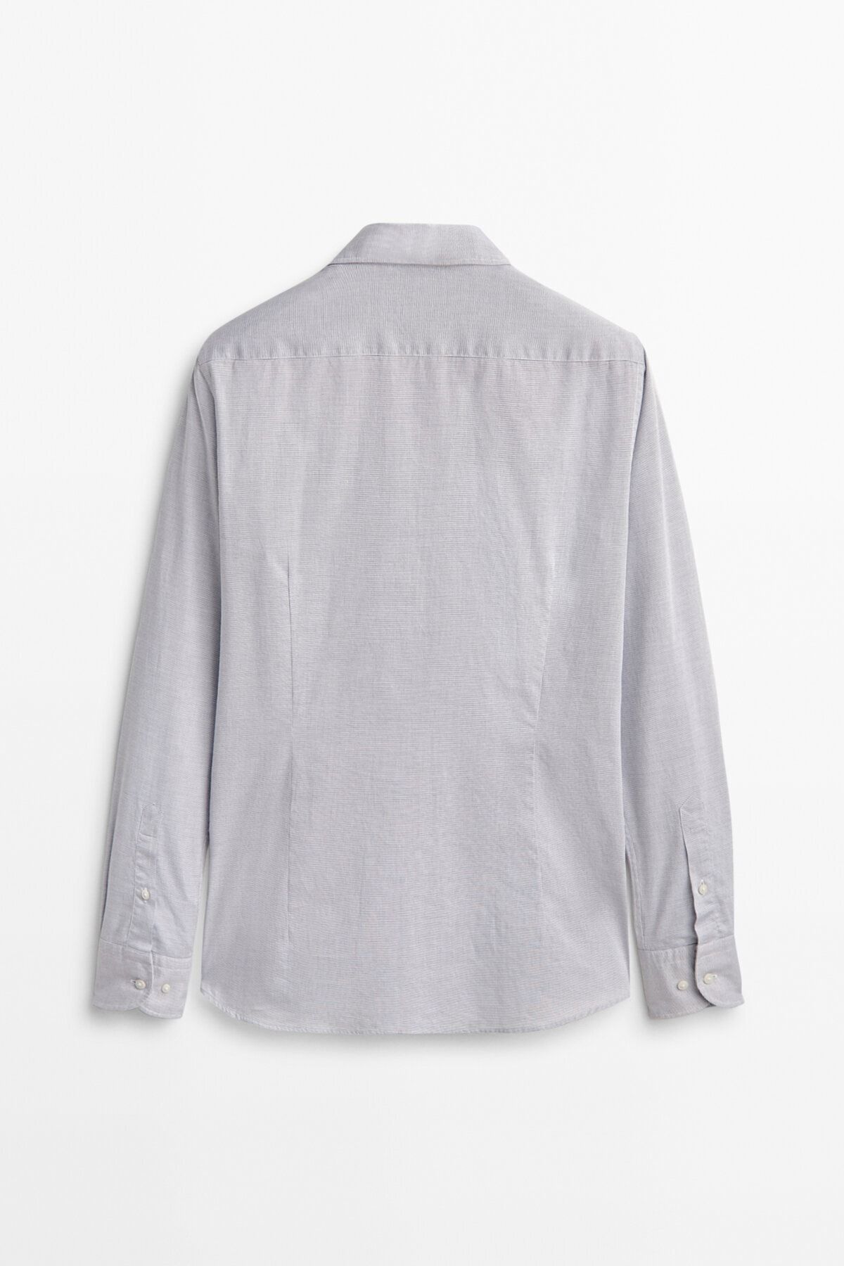 Slim Fit Kareli Dokulu Oxford Gömlek
