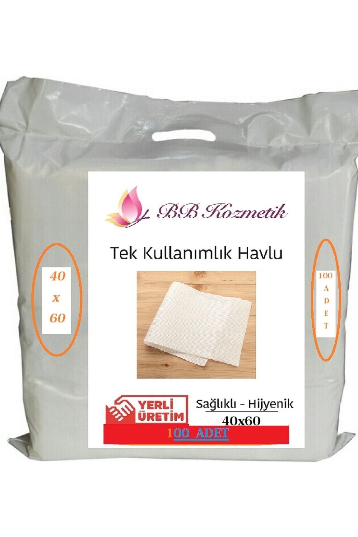 BB KOZMETİK Tek Kullanımlık Havlu (40x60)100 Adet