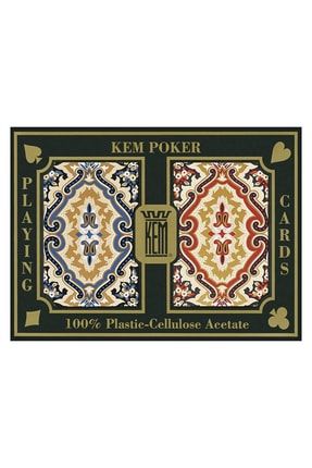 %100 Orijinal Usa Kem Plastik Poker Briç Iskambil Oyun Kartı (HALI DESENLİ) 2 Deste bazaar4-KEM-jumbo_kilim