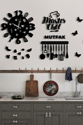 Master Chef Kepçeli Mutfak Dekoratif Duvar Saati BMDD-052