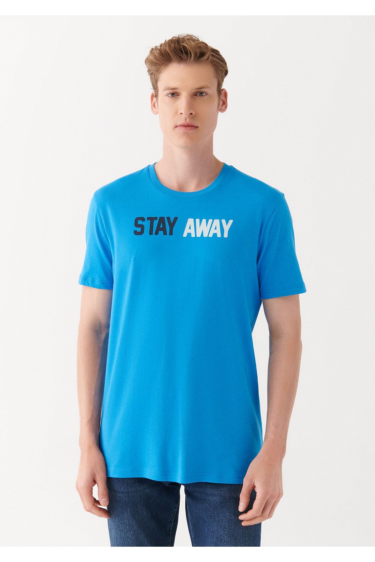 Mavi تی شرت چاپ شده تناسب باریک / برش 8810567-70772