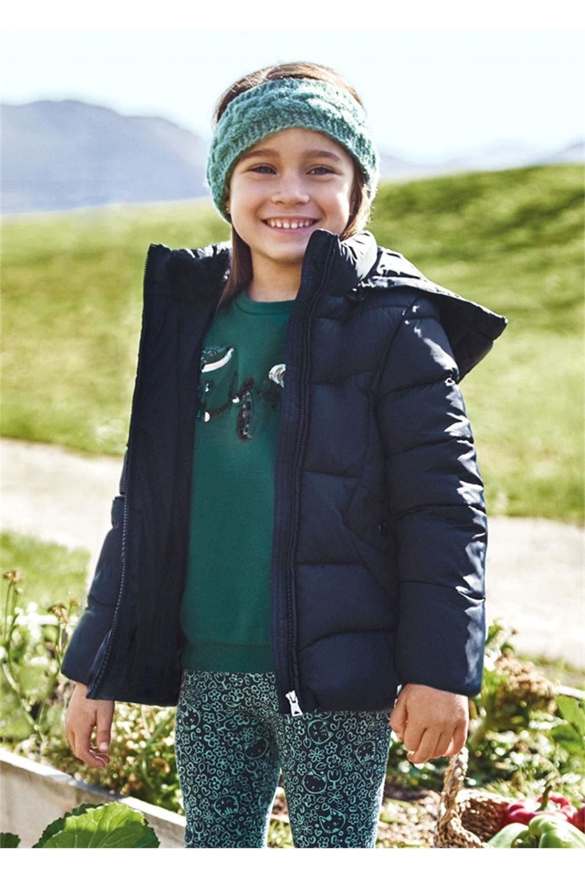 Mayoral Girl s Puffer Coat Navy Blue 415 Trendyol