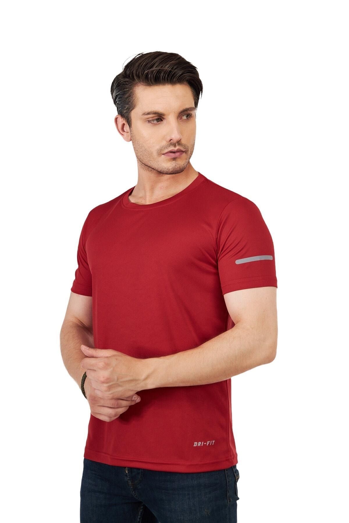 GHASSY CO. Erkek Nem Emici Hızlı Kuruma Atletik Teknik Performans T-shirt