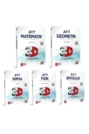 Ayt Matematik Fizik Kimya Biyoloji Geometri Beşli Soru Bankası Seti 3DAYTMFKBGSET