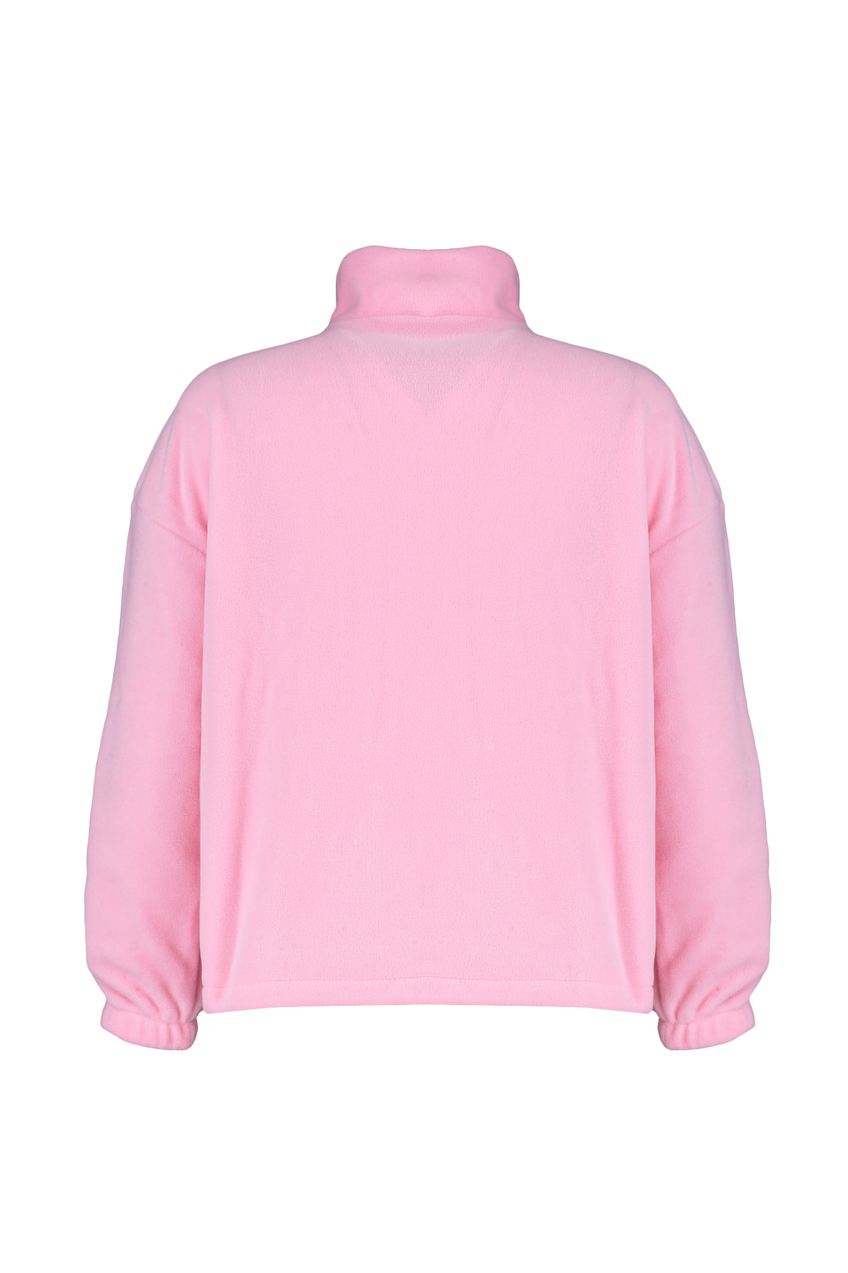 Trendyolmilla  Açık Pembe Fermuar Detaylı Polar Örme Sweatshirt TWOAW21SW0758 - Görsel 10