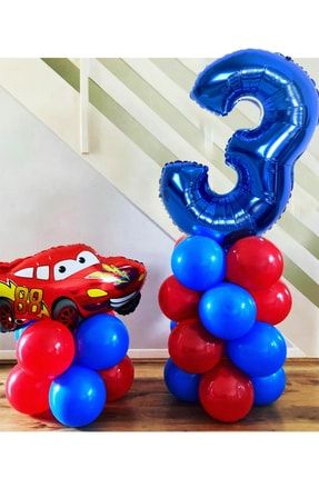 Şimşek Mcqueen Arabalar Cars Temalı Rakam Balonlu Set CARS5