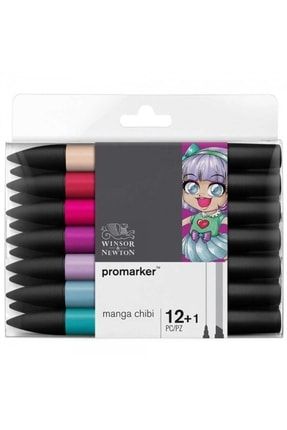 Winsor & Newton : Promarker Manga Chibi Seti 2 : 12 Renk + Blender LV-WN-0290141