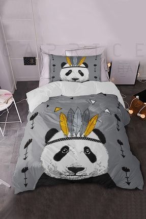 Iskandinav Sevimli Panda Çocuk Nevresim Takımı CP132-N