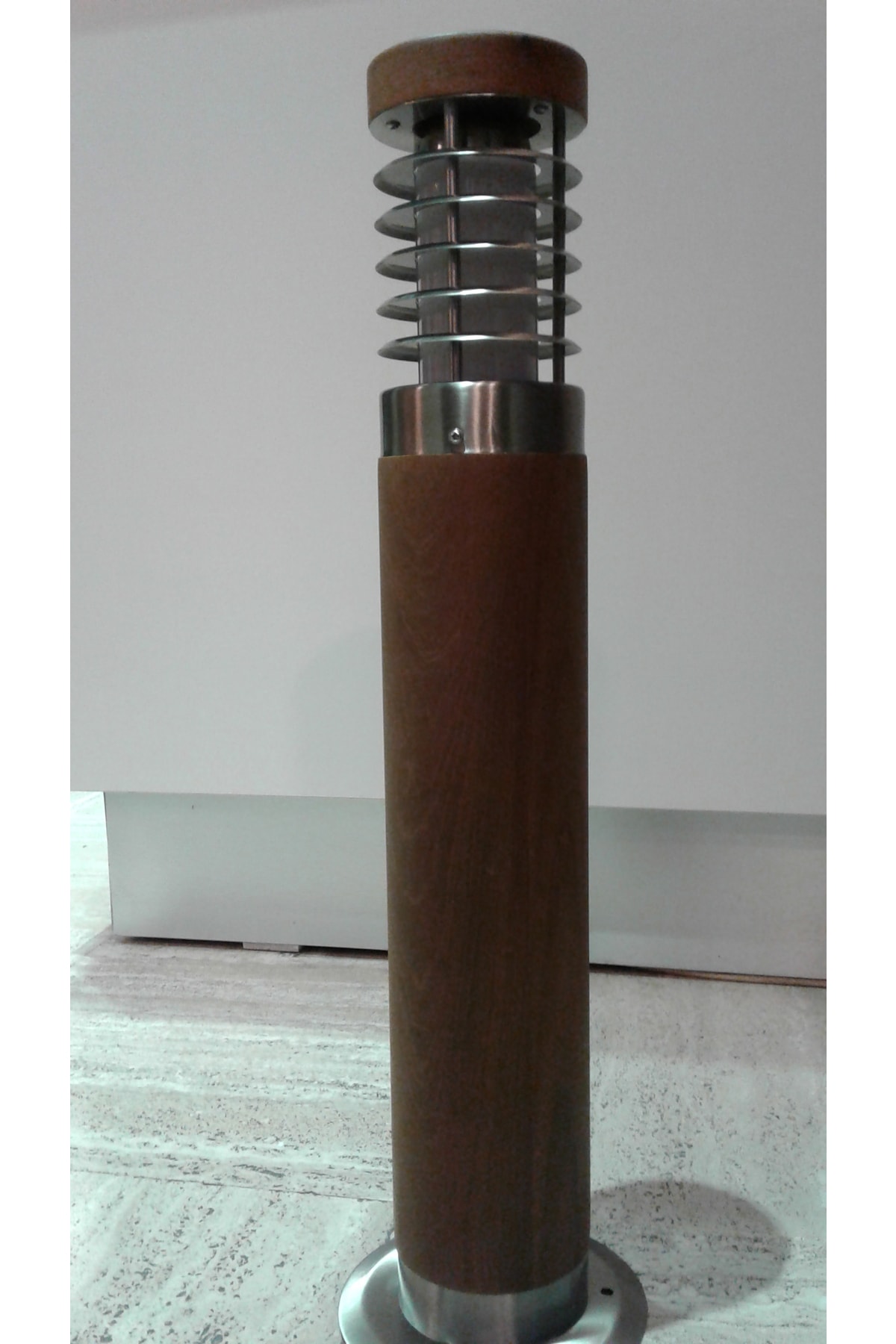 Teak Ağacı E27 Bahçe Aydınlatma Bollard 3
