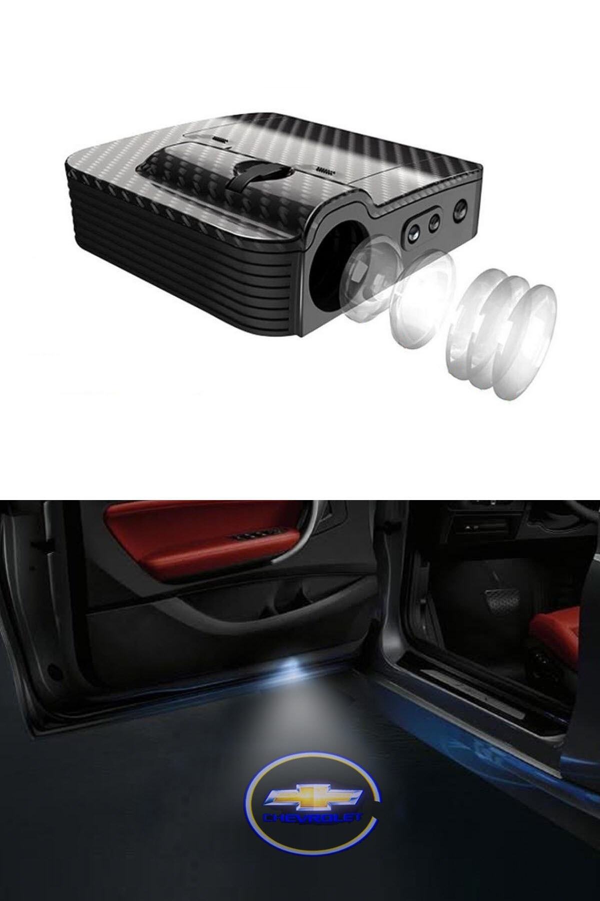 Genel Markalar Chevrolet Marka Pilli Kapı Altı Logo Sensörlü