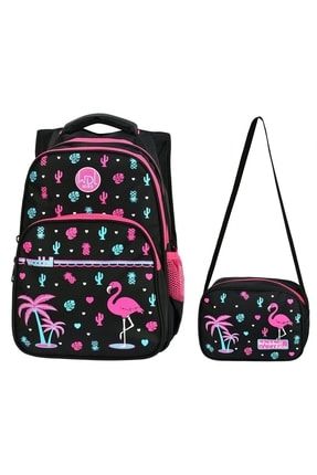 Waddell Çanta Siyah Flamingo Ilkokul Çantası - Waddell Okul Ve Beslenme Çantası Seti PZM1360