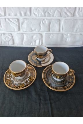 Karışık Lux Set- 6 Kişilik Türk Kahve Fincanı Seti emrhmea-188