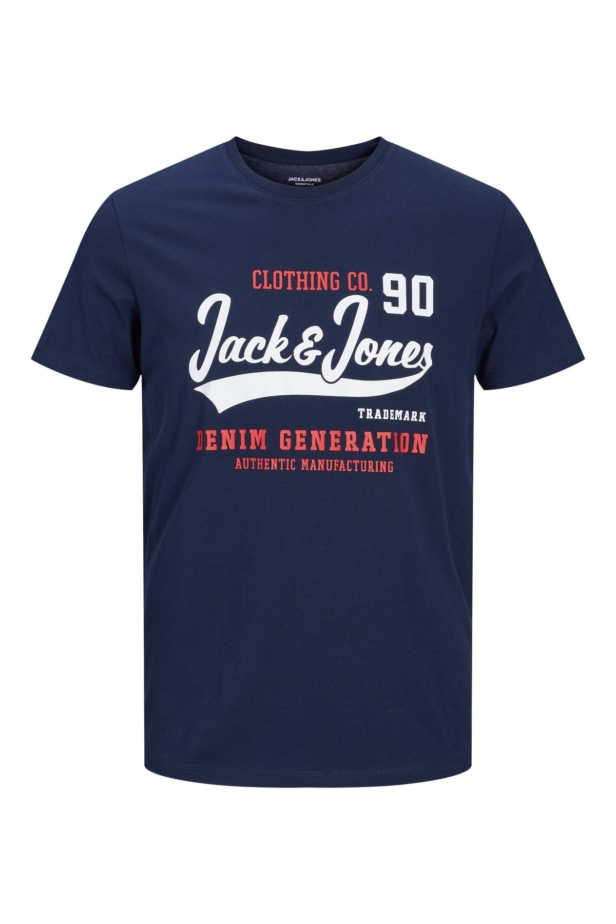 تیشرت مردانه آبی سرمه ای جک اند جونز | 12210819 اورجینال - تصویر 7