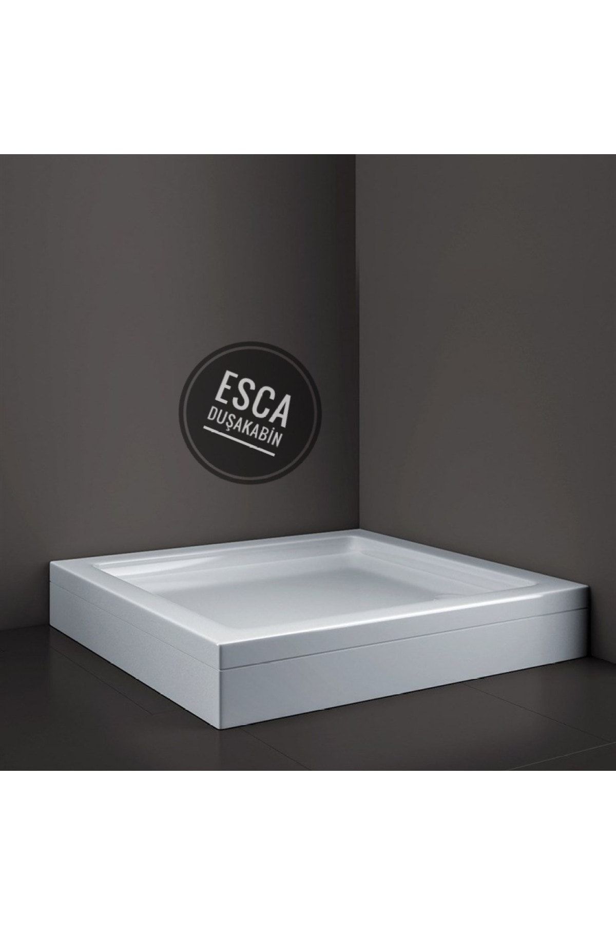 Esca 100x100 Kare Panelli Duş Teknesi H-15 Cm Yükseklik Kaliteli Sert Akrilik - Duşakabin