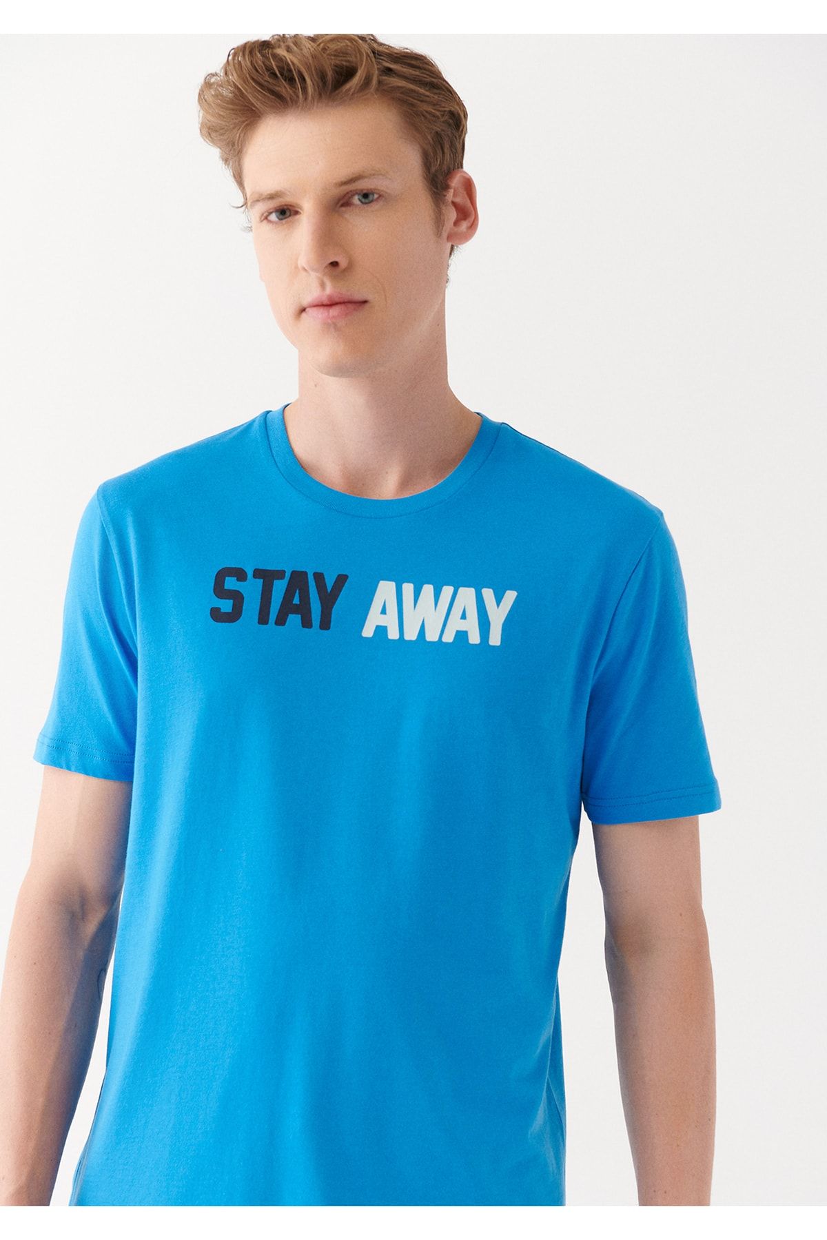 Mavi تی شرت چاپ شده تناسب باریک / برش 8810567-70772