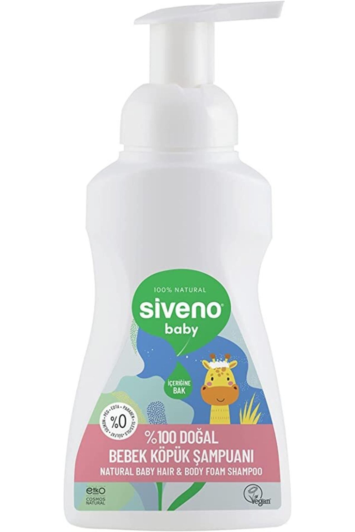 Siveno%100 Doğal Bebek Köpük Şampuanı 250 Ml 1 Paket (1 X 250 Ml)