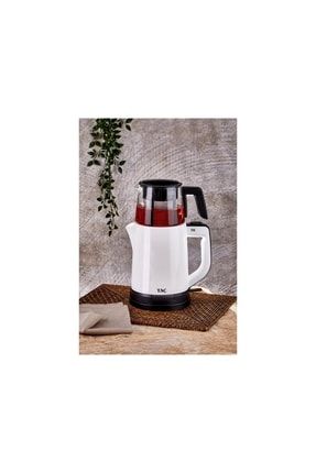 Ilkdem Cam Demlikli Çay Makinesi Beyaz TAC-7839