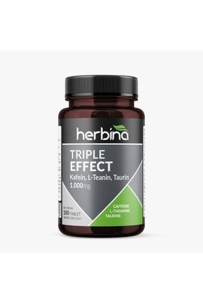 Triple Effect Kafein, L-teanin, Taurin 100 Tablet HERBTriple100