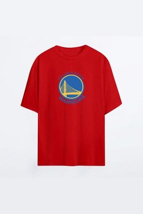 Stephen Curry 159 Kırmızı Hg Erkek Oversize Tshirt - Tişört OT-MAN-HG-SC-159