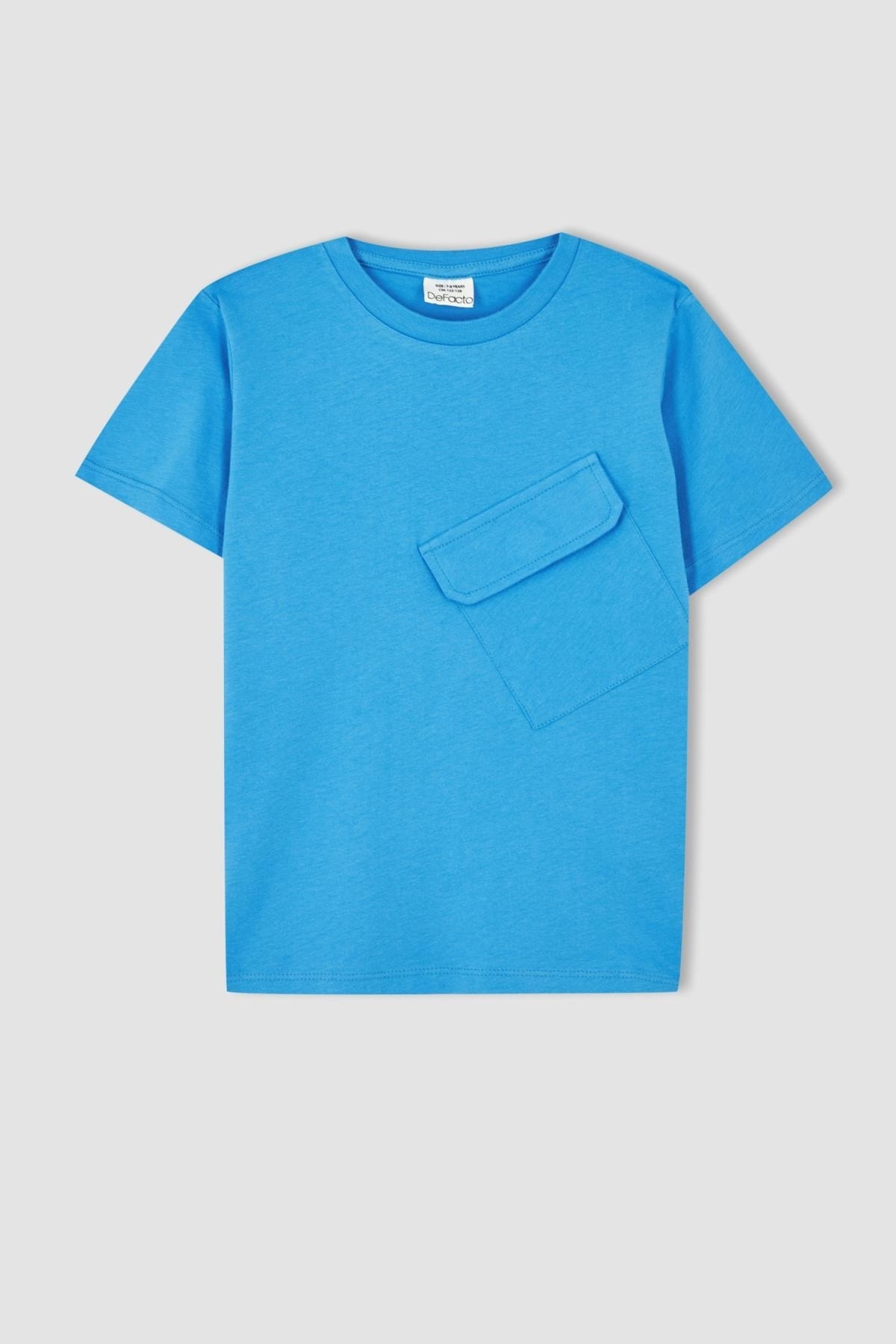 DeFacto T-Shirt Blau Regular Fit