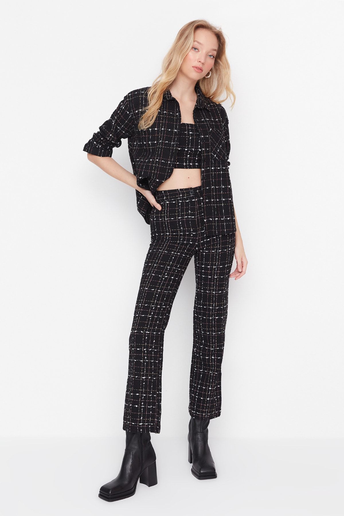 Tweed hotsell cigarette trousers