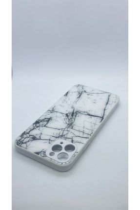 Iphone 11 Pro Max Uyumlu Mermer Desenli Arka Kapak Cam Kılof 28