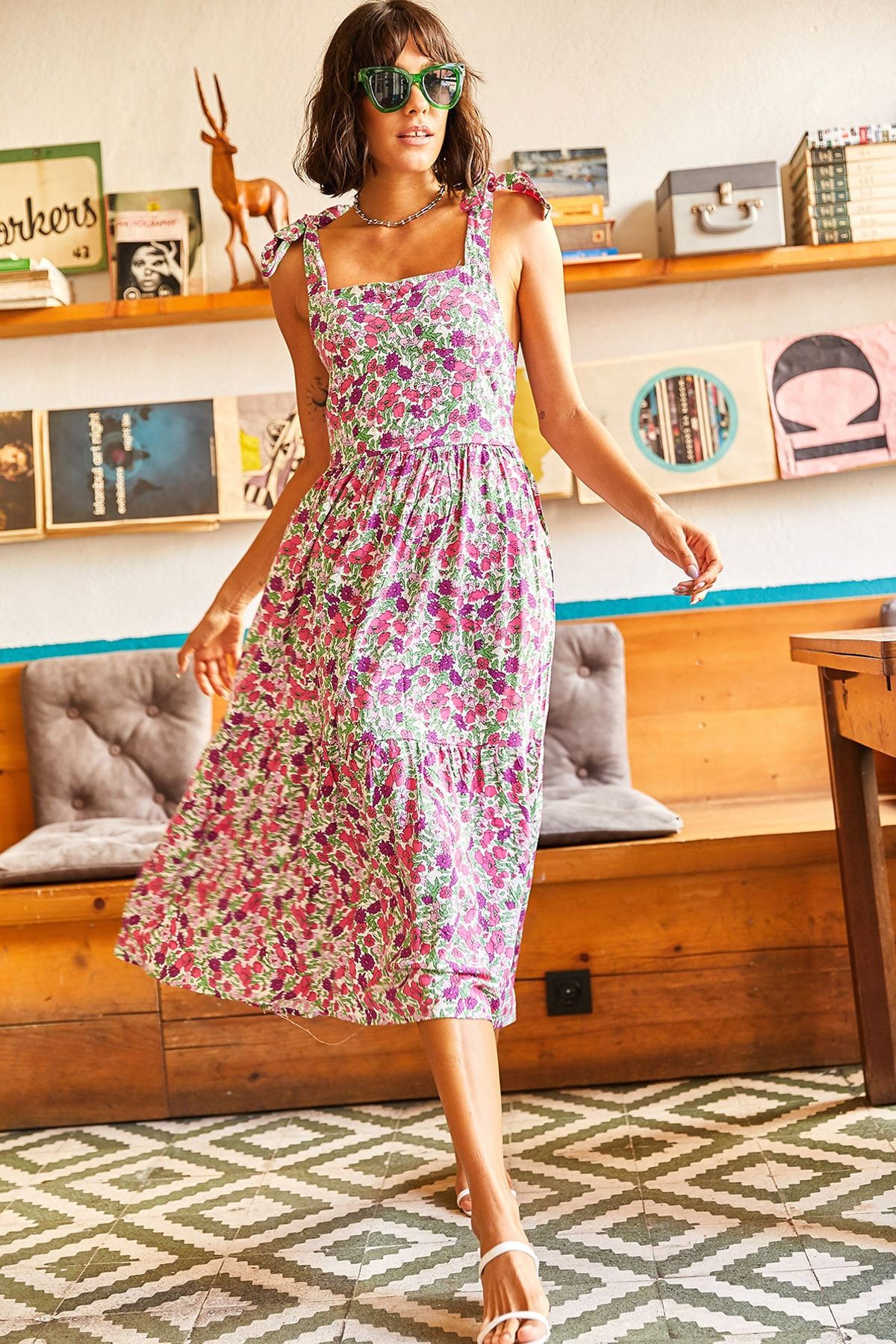 Mds stripes hot sale soiree dress