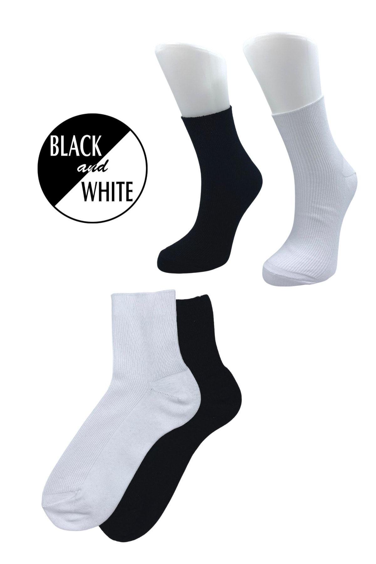 KARDEŞLER ÇORAP Unisex Çok Renkli Tenis Kolej Pamuklu Çorap 2'li Paket