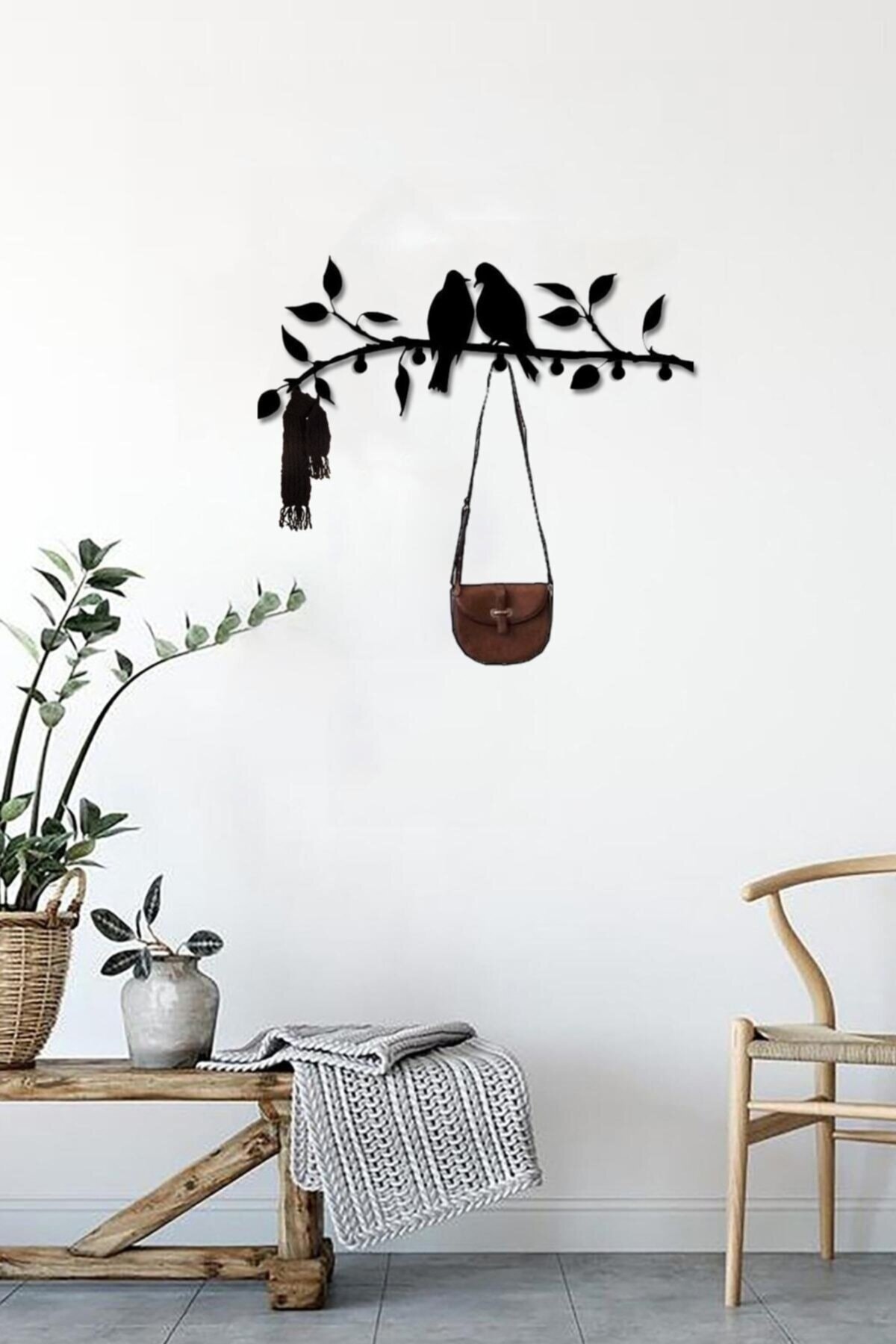 Hzm Collection Askılık - Dekoratif Metal Duvar Askısı - Modern ...