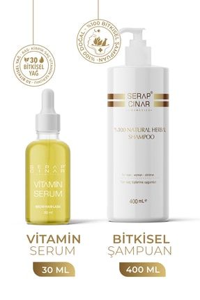 Kaş, Saç & Kirpik Vitamin Serum 30ml + Bitkisel Şampuan 400ml SRPCNR006