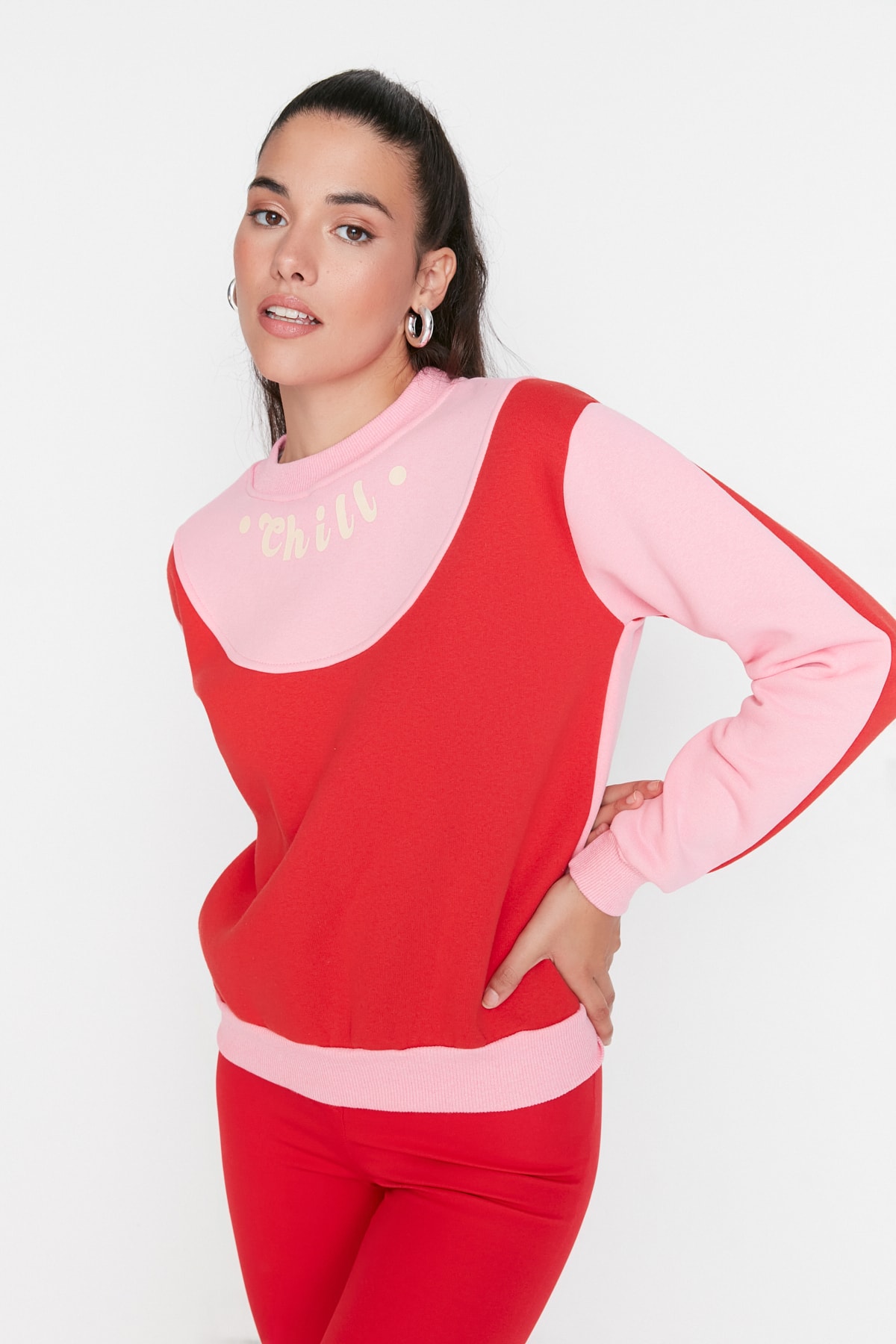 Trendyol Collection Sweatshirt Rot Regular Fit