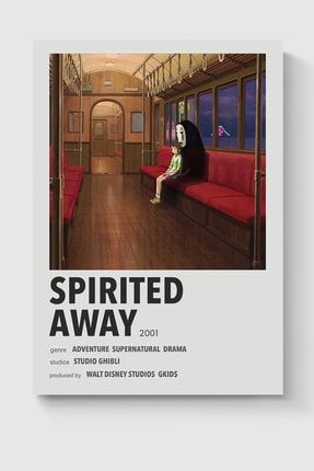 Spirited Away Studio Ghibli Anime Info Card Bilgi Kartı Minimalist Poster DUOFG201018