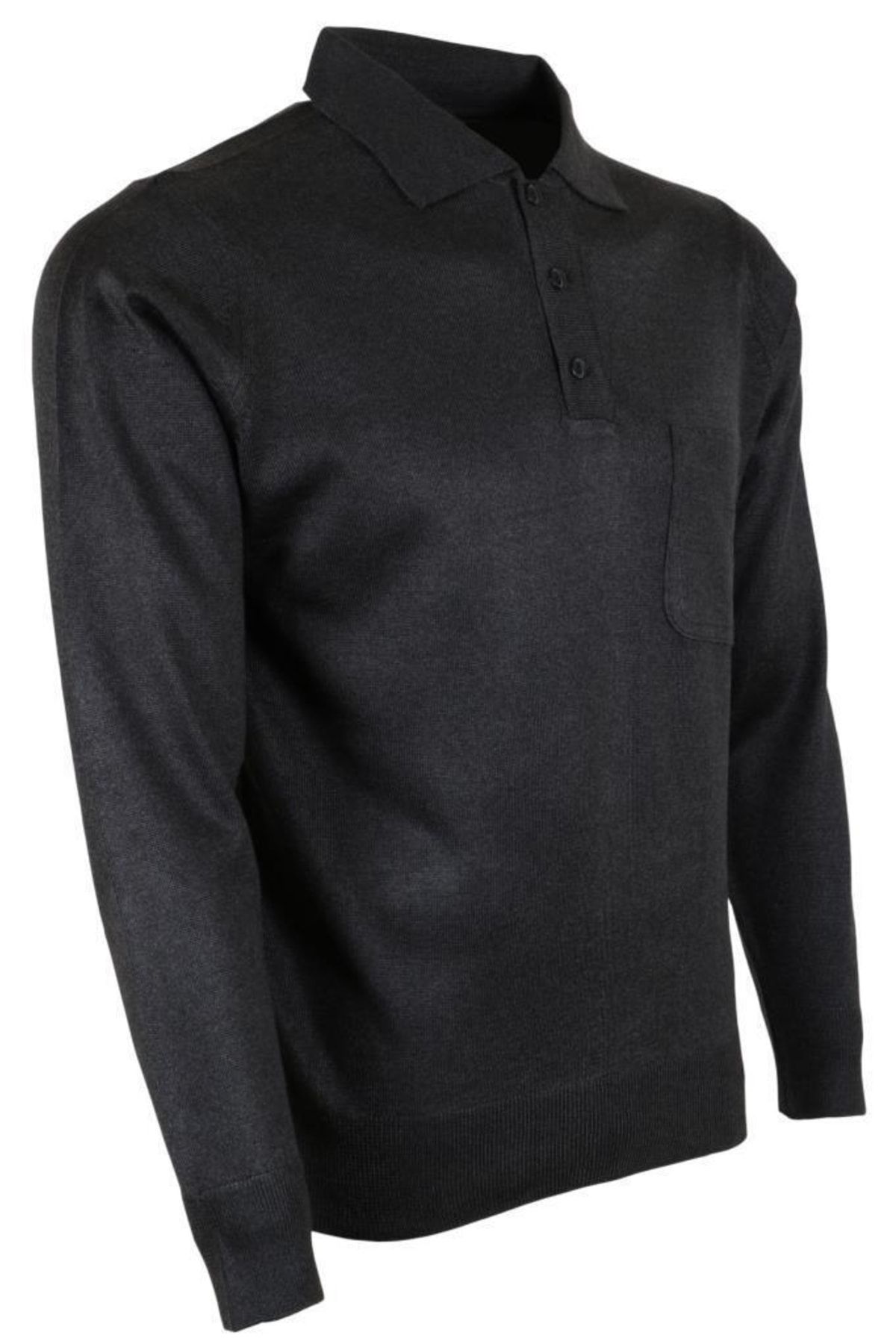 Modarar-Men's Smoked Sweater Polo Collar Wool Classic Regular Cut Rar00646 2