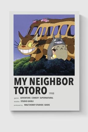 My Neighbor Totoro Studio Ghibli Anime Info Card Bilgi Kartı Minimalist Poster DUOFG201043