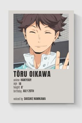 Toru Oikawa Anime Karakter Info Card Bilgi Kartı Minimalist Poster DUOFG200876