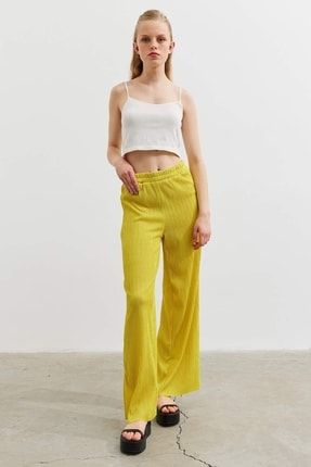 Pilise Pantolon - Sarı HY2256-SARI