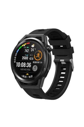 Huawei Watch Gt/gt2/gt2 Pro/gt3 Pro Uyumlu Çift Renkli Klipsli Spor Silikon Kayış Akıllı Saat Kordon KRD-55+22mm