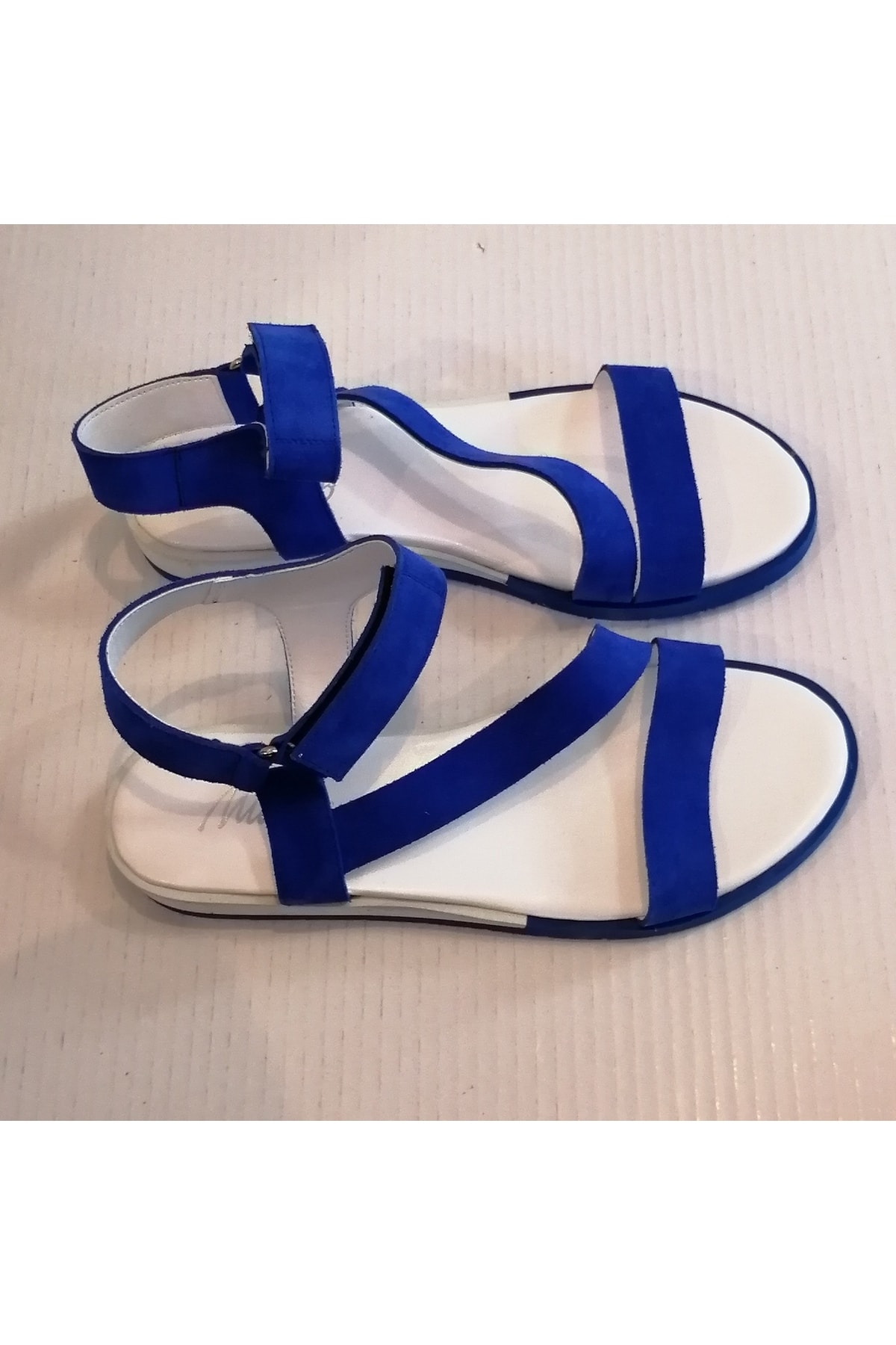 صندل زنانه آبی Matraş | 5572071 اورجینال - تصویر 2